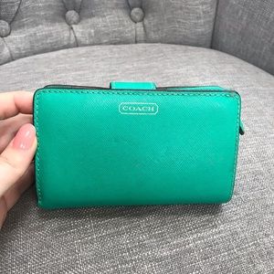 Teal coach wallet
